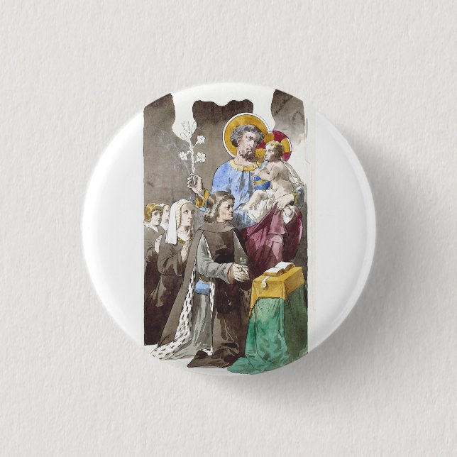 Saint Joseph Patron of the Universal Church Button (Front)