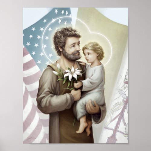 Saint Joseph the Protector Poster