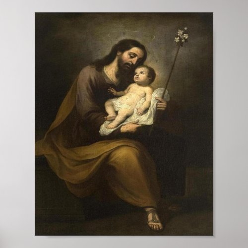 Saint Joseph With Child Poster