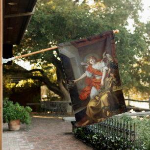 Saint Joseph's Dream Of Flight House Flag