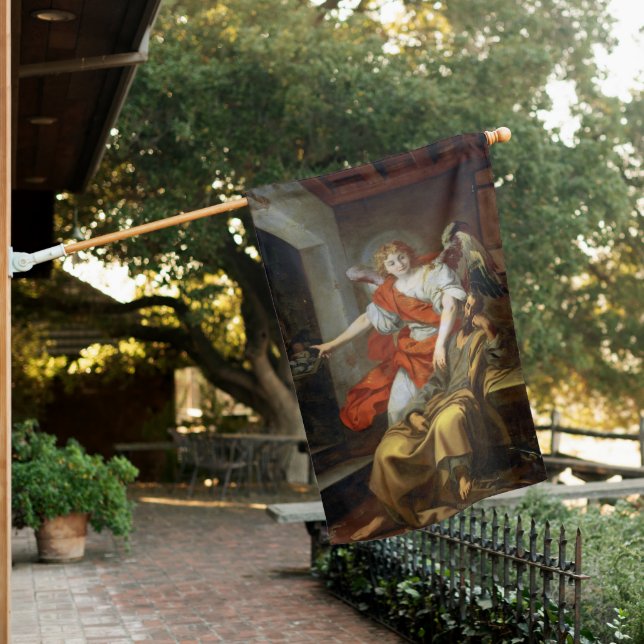 Saint Joseph's Dream Of Flight House Flag (In SItu)