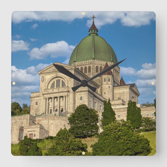 Saint Joseph's Oratory, Montreal Square Wall Clock (Front)