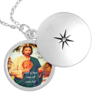 Saint Jude blessings Silver Plated Necklace