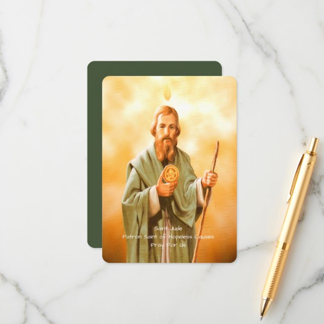 Saint Jude Prayer  Enclosure Card (Front/Back In Situ)