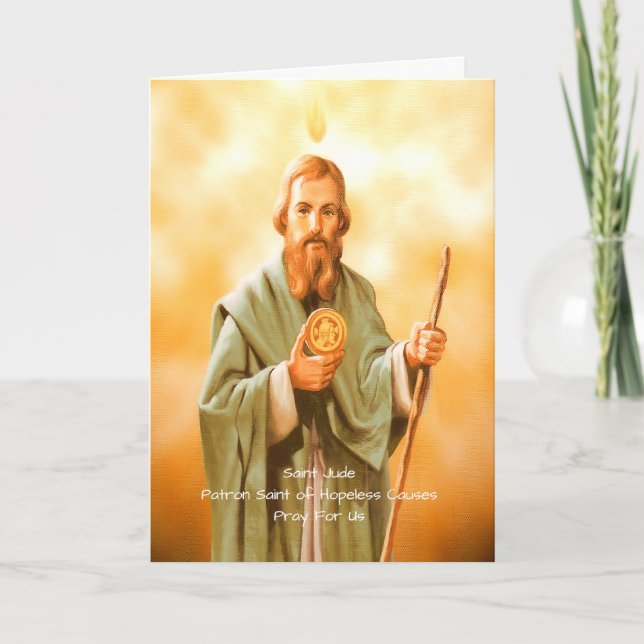 Saint Jude Prayer  Holiday Card (Front)