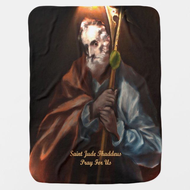 Saint Jude Thaddeus Baby Blanket (Front)