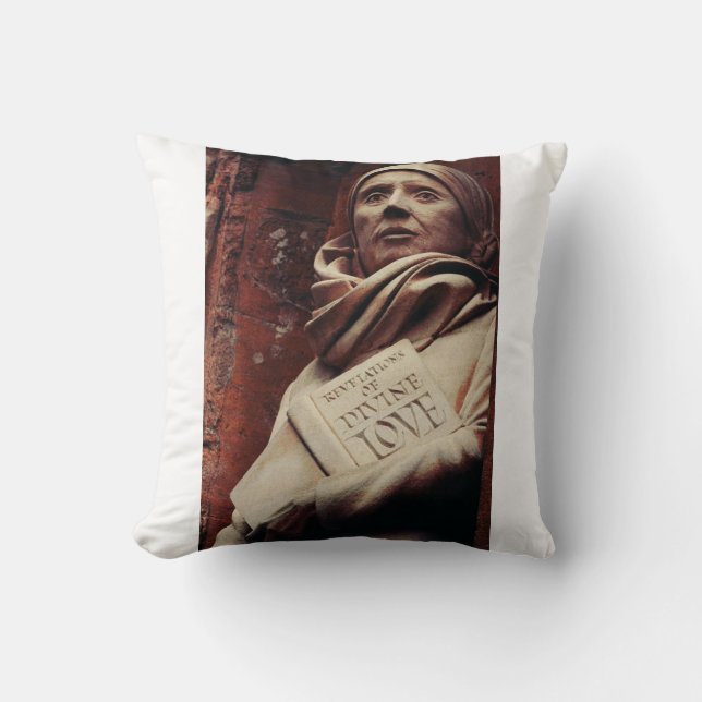 Saint Julian of Norwich Throw Pillow (Front)