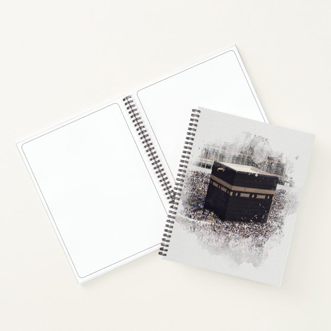 Saint Kaaba, Masjid Al Haram, watercolour illustra Notebook (Inside)