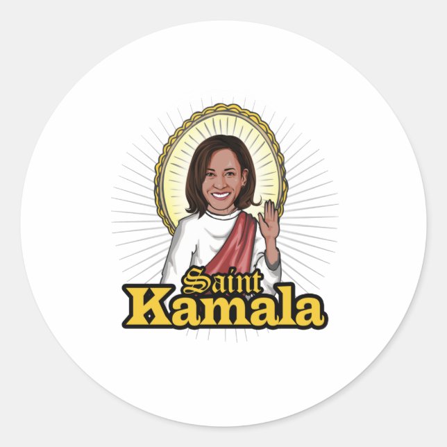 Saint Kamala Classic Round Sticker (Front)