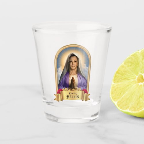 Saint Kamala Harris Prayer Candle Shot Glass