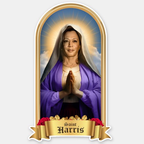 Saint Kamala Harris Prayer Candle Sticker