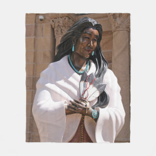 Saint Kateri Tekakwitha Fleece Blanket