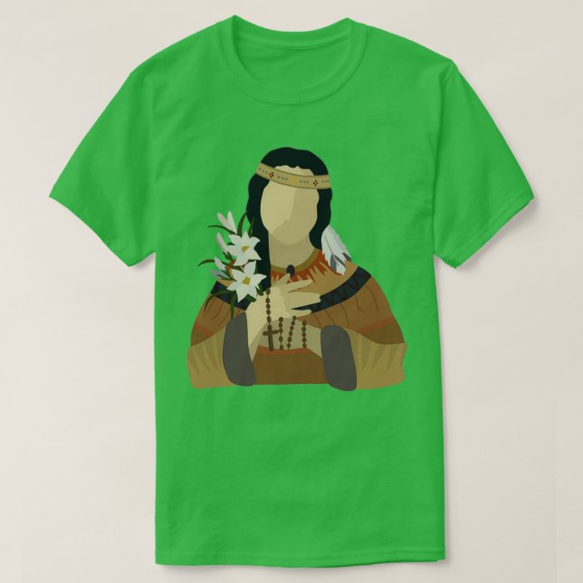 Saint Kateri Tekakwitha  T-Shirt (Design Front)