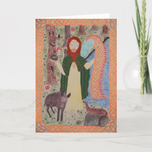 Saint Kevin of Glendalough Card