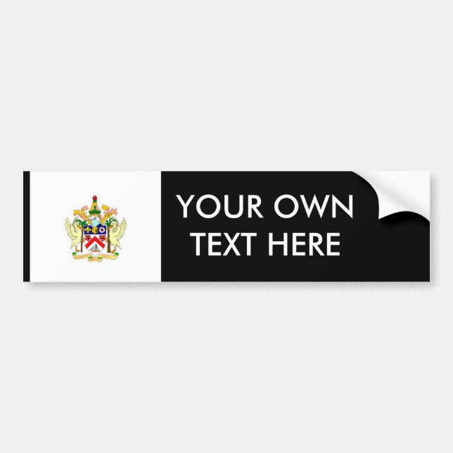 Saint_Kitts and Nevis Coat of Arms Bumper Sticker (Front)
