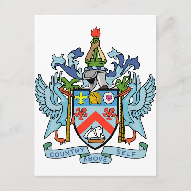 Saint Kitts and Nevis Coat of Arms Postcard (Front)