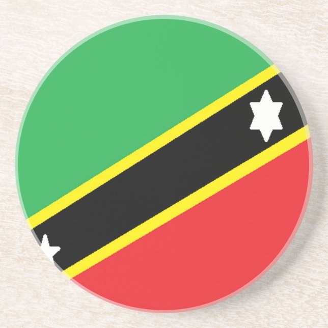 Saint Kitts and Nevis Drink Coaster (Front)