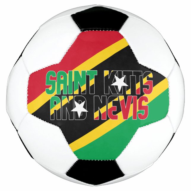 Saint Kitts and Nevis Flag Adorable Patriotic Soccer Ball (Front)