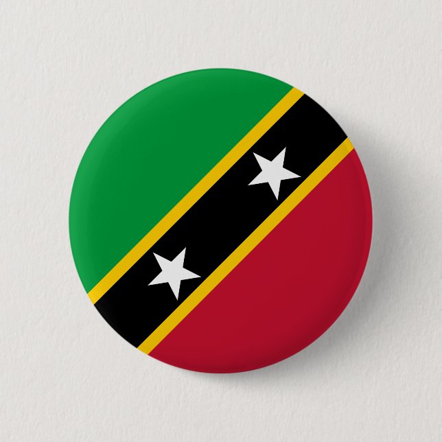 Saint Kitts and Nevis Flag Button (Front)