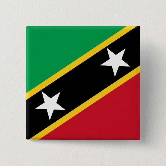 Saint Kitts and Nevis Flag Button (Front)