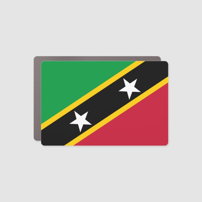 Saint Kitts and Nevis Flag Car Magnet (Front)
