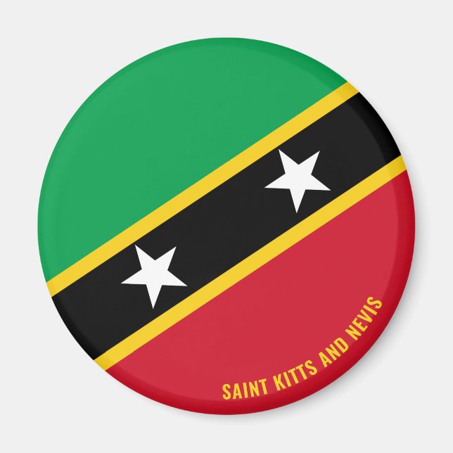 Saint Kitts and Nevis Flag Charming Patriotic Magn Magnet (Front)
