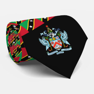 Saint Kitts and Nevis Flag & Coat of Arms Neck Tie