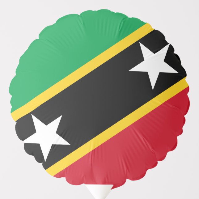 Saint Kitts And Nevis Flag Independence Caribbean Balloon (Front)