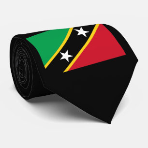 Saint Kitts And Nevis Flag Independence Caribbean Neck Tie