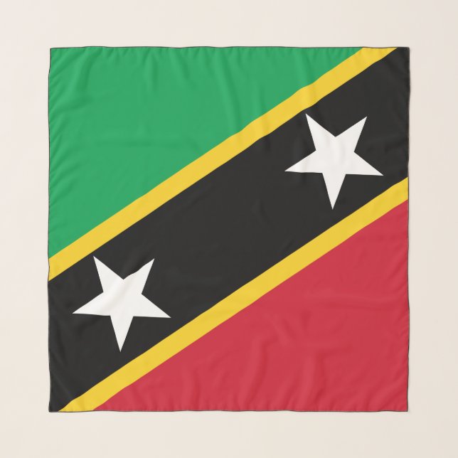 Saint Kitts And Nevis Flag Independence Caribbean Scarf (Front)