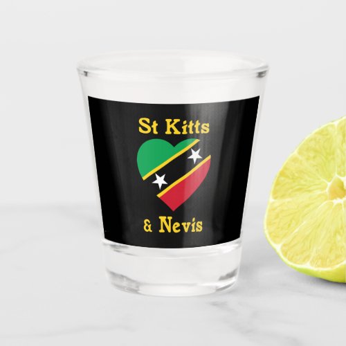 Saint Kitts And Nevis Flag Independence Caribbean Shot Glass