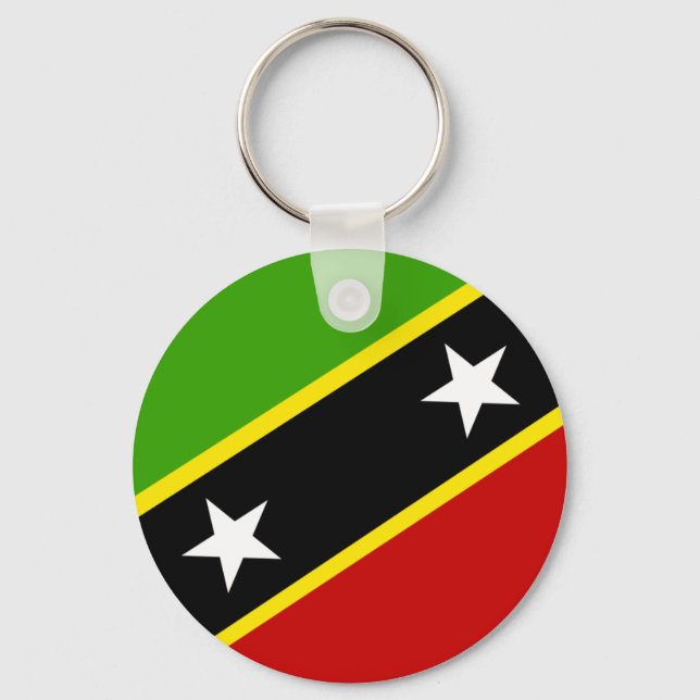 Saint Kitts And Nevis Flag Keychain (Front)