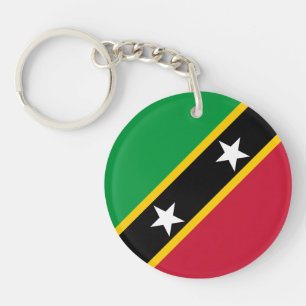 Saint Kitts and Nevis Flag Keychain