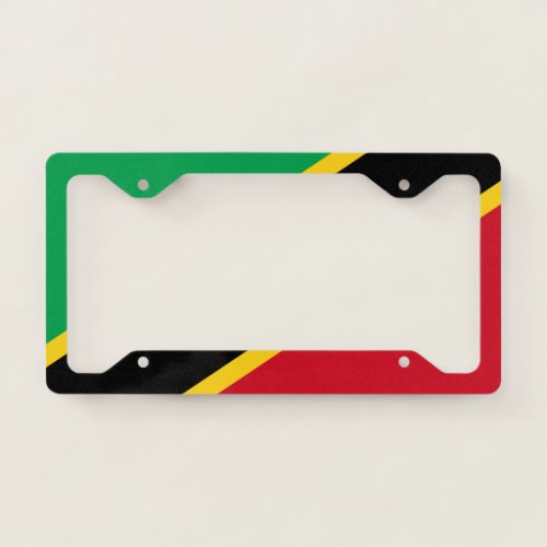Saint Kitts and Nevis Flag pattern License Plate Frame