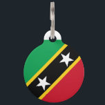 Saint Kitts and Nevis Flag Pet ID Tag<br><div class="desc">Search "wowsmiley" for more products like this one.</div>