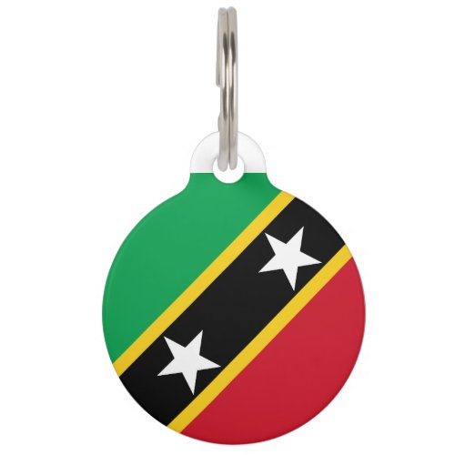 Saint Kitts and Nevis Flag Pet ID Tag