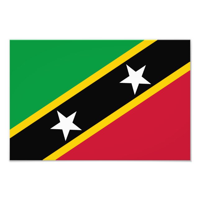 Saint Kitts and Nevis Flag Photo Print (Front)