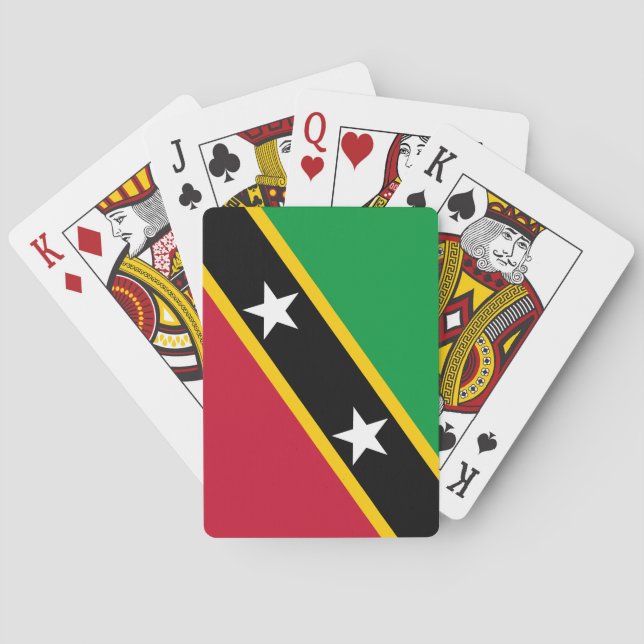 Saint Kitts and Nevis Flag Poker Cards (Back)
