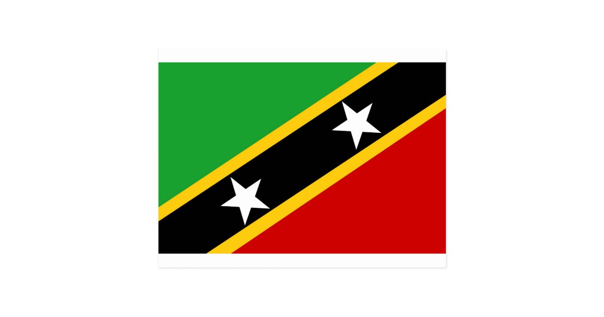 Saint Kitts and Nevis flag Postcard | Zazzle.com