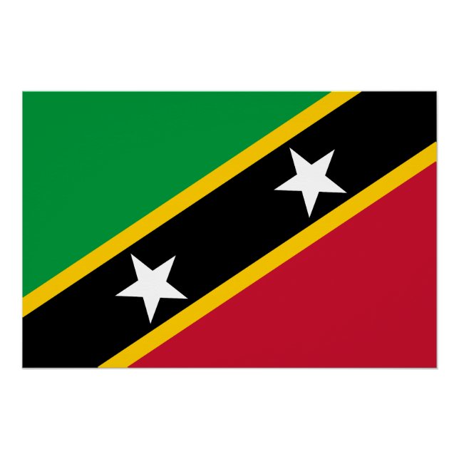 Saint Kitts and Nevis Flag Poster (Front)