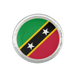 Saint Kitts and Nevis Flag Ring