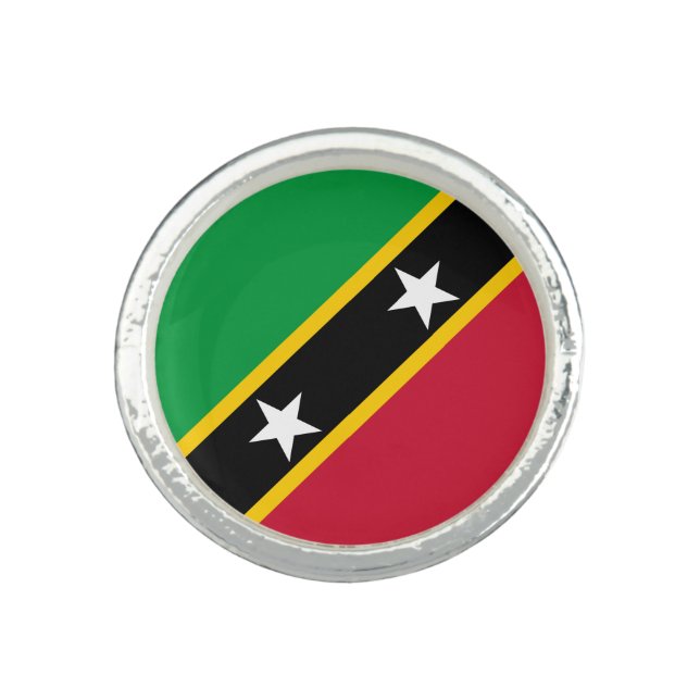 Saint Kitts and Nevis Flag Ring (Front)