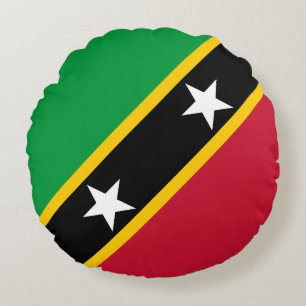 Saint Kitts and Nevis Flag Round Pillow