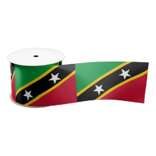 Saint Kitts and Nevis Flag Satin Ribbon