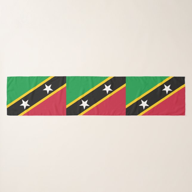 Saint Kitts and Nevis Flag Scarf (Front (Horizontal))