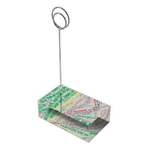 Saint Kitts and Nevis Flag Word Cloud Place Card Holder