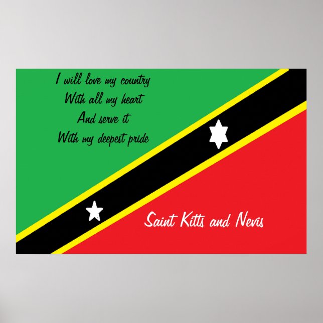 Saint kitts and Nevis framed prints (Front)