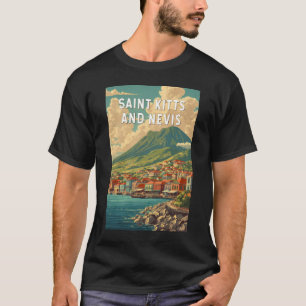 Saint Kitts and Nevis Illustration Travel Art T-Shirt