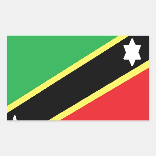 Saint Kitts and Nevis Rectangular Sticker (Front)