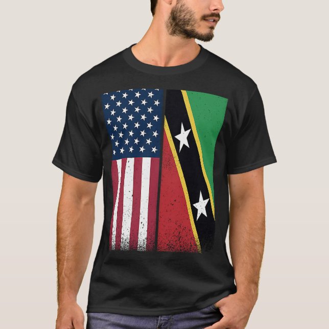 Saint Kitts And Nevis  Saint Kitts And Nevis Ameri T-Shirt (Front)